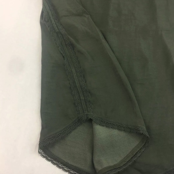 NWOT Who What Where Olive Green Satin Cami - Picture 4 of 7